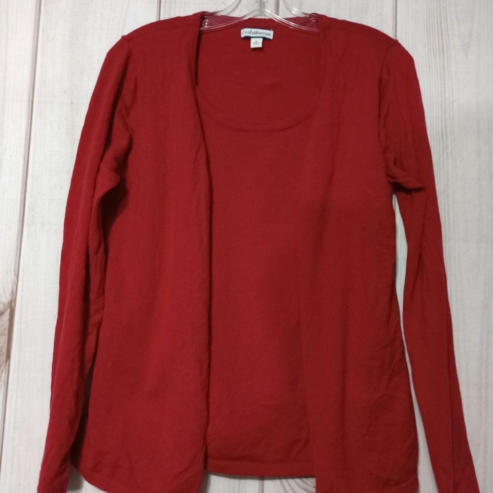 Croft and Barrow Sweater Ladies Extra Large Mock‎ Cardigan